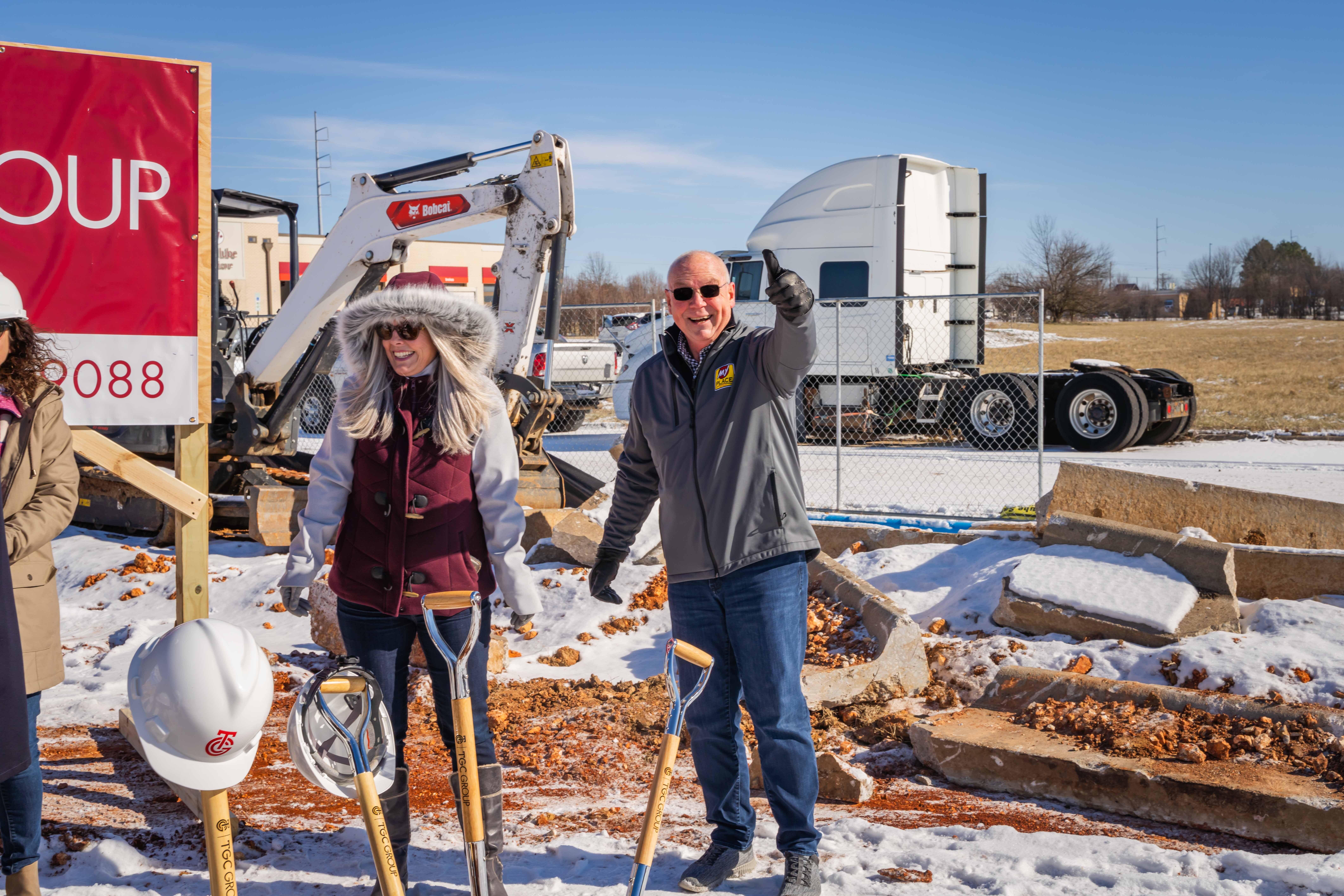 A man giving a thumbs up