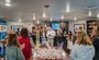 People gathered in the interior of the Raleigh Garner My Place Hotel