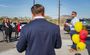 My Place CEO Ryan Rivett addresses a crowd outside the brand new hotel in Nampa, Idaho.