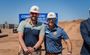 CEO of the Rivett Group, Ryan Rivett is pictured posing with a fellow member of the groundbreaking in Mesa.