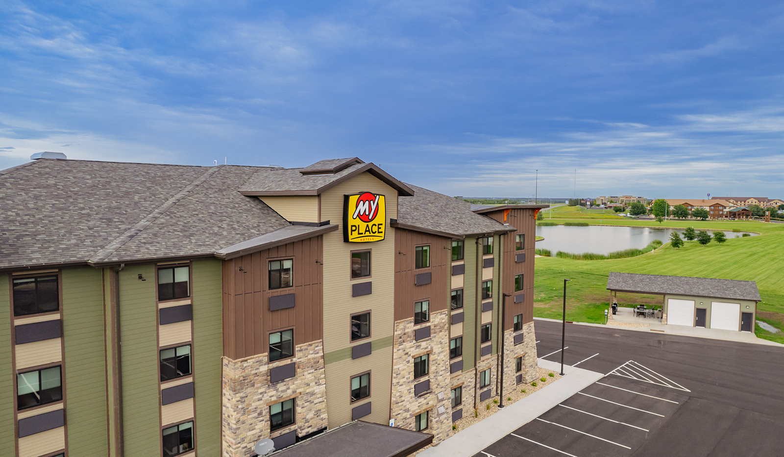Property with water in background.