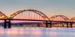 Large bridge going over the Mississippi River.