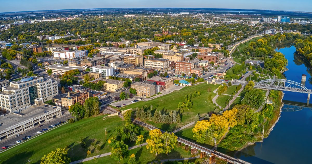 Grand Forks aerial view.