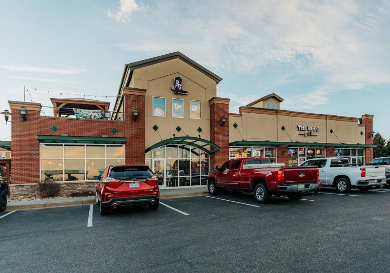 The exterior of the restaurant, The Boot Grill